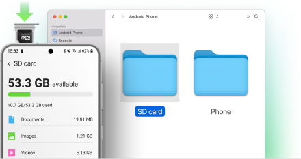 Internal and external storages