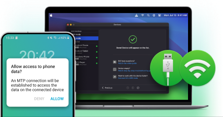 Wired and wireless connection